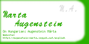 marta augenstein business card